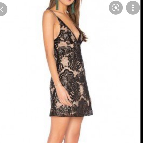 Free People Green Sequin V Neck Mini Dress NWOT - Picture 5 of 5